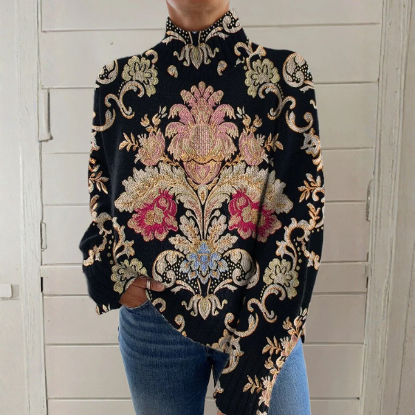 P|H - Baroque Bloom Knit Turtleneck Theresa