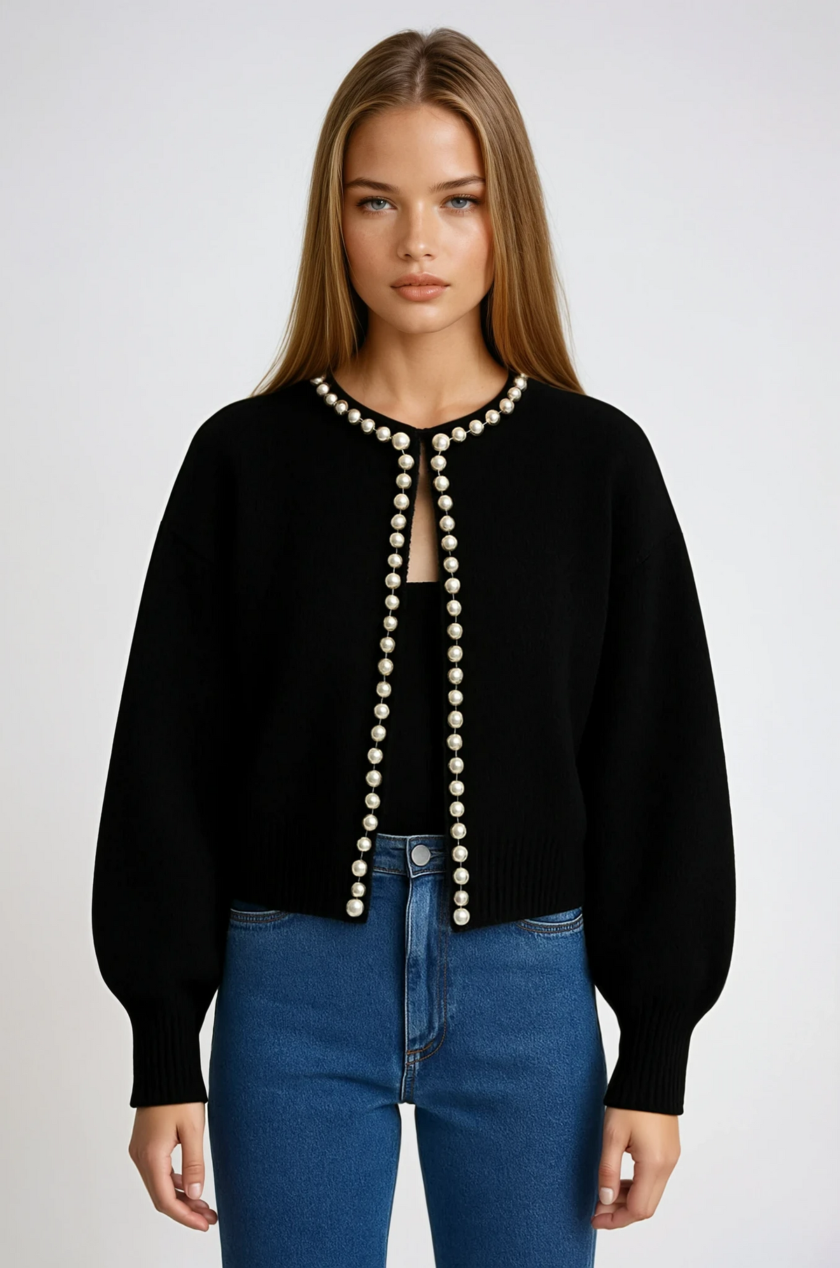 P|H - Pearl Edge Cropped Cardigan Kathleen