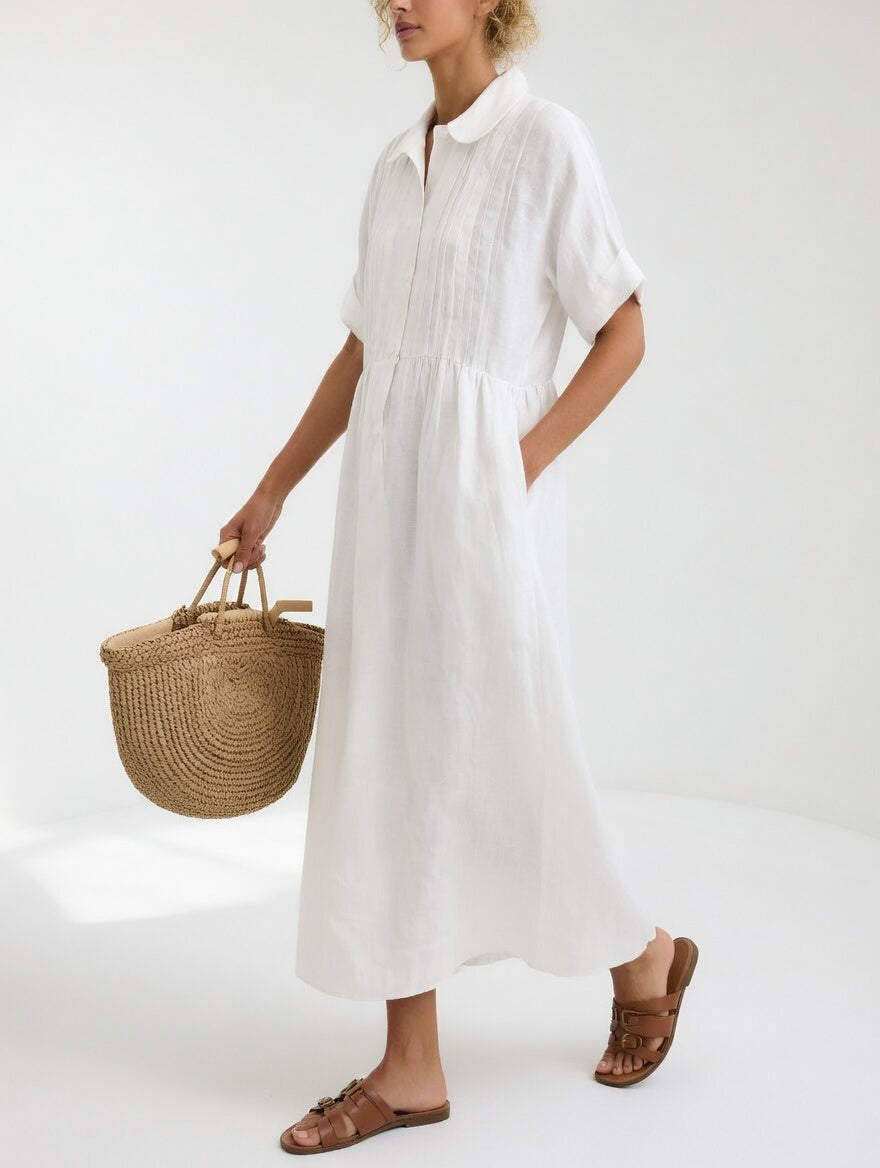 P|H - Flowing Button-Front Shirt Dress Linda