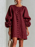 P|H - Rosette Cuff Shift Dress Cynthia