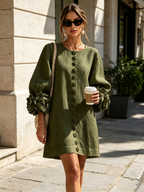P|H - Rosette Cuff Shift Dress Cynthia
