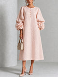 P|H - Relaxed Rosette Cuff Midi Dress Catherine