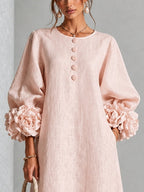 P|H - Relaxed Rosette Cuff Midi Dress Catherine