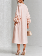 P|H - Relaxed Rosette Cuff Midi Dress Catherine