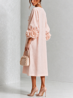 P|H - Relaxed Rosette Cuff Midi Dress Catherine