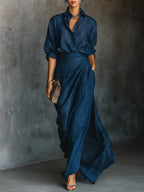 P|H - Satin Blouse Skirt Set Sophie