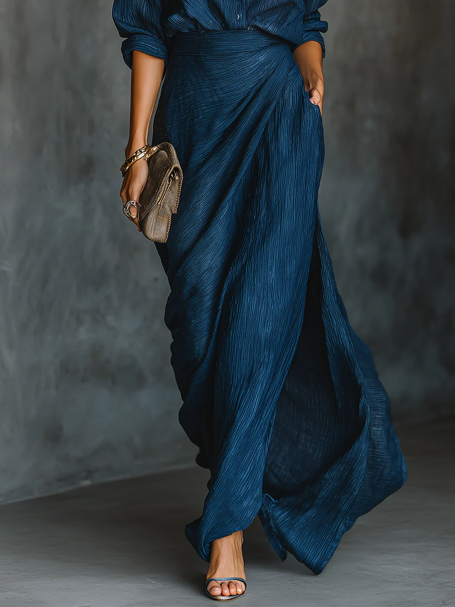 P|H - Satin Blouse Skirt Set Sophie