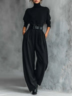 P|H - Turtleneck Straight-Leg Two-Piece Set Cyrielle