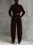 P|H - Turtleneck Straight-Leg Two-Piece Set Cyrielle