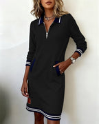 P|H - Zip Collar Knit Sweater Dress Judith