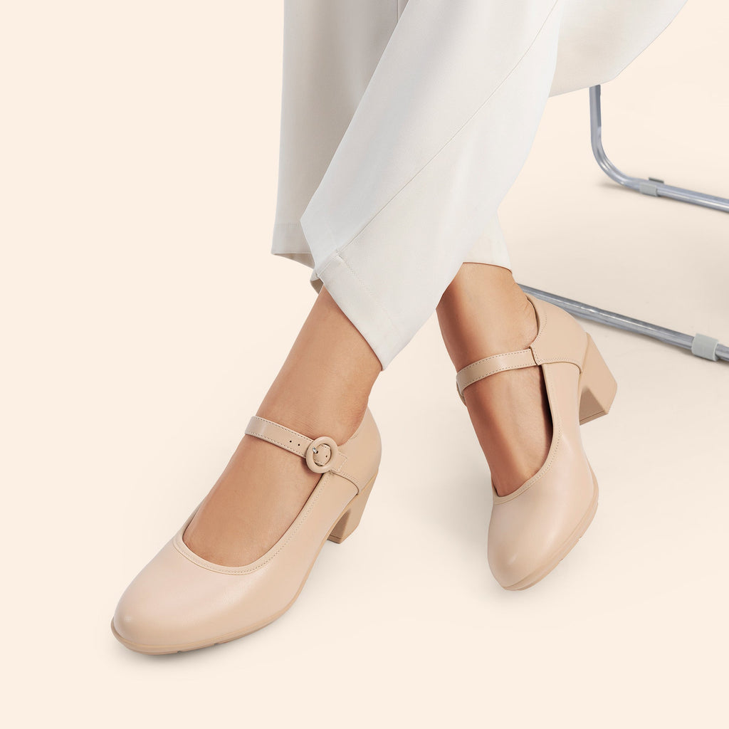 P|H - Cushioned Mary Jane Block Heels Donna