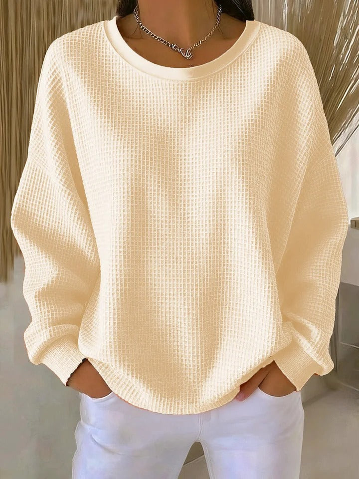 P|H - Waffle Knit Round Neck Pullover Evelyn