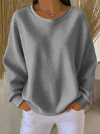 P|H - Waffle Knit Round Neck Pullover Evelyn