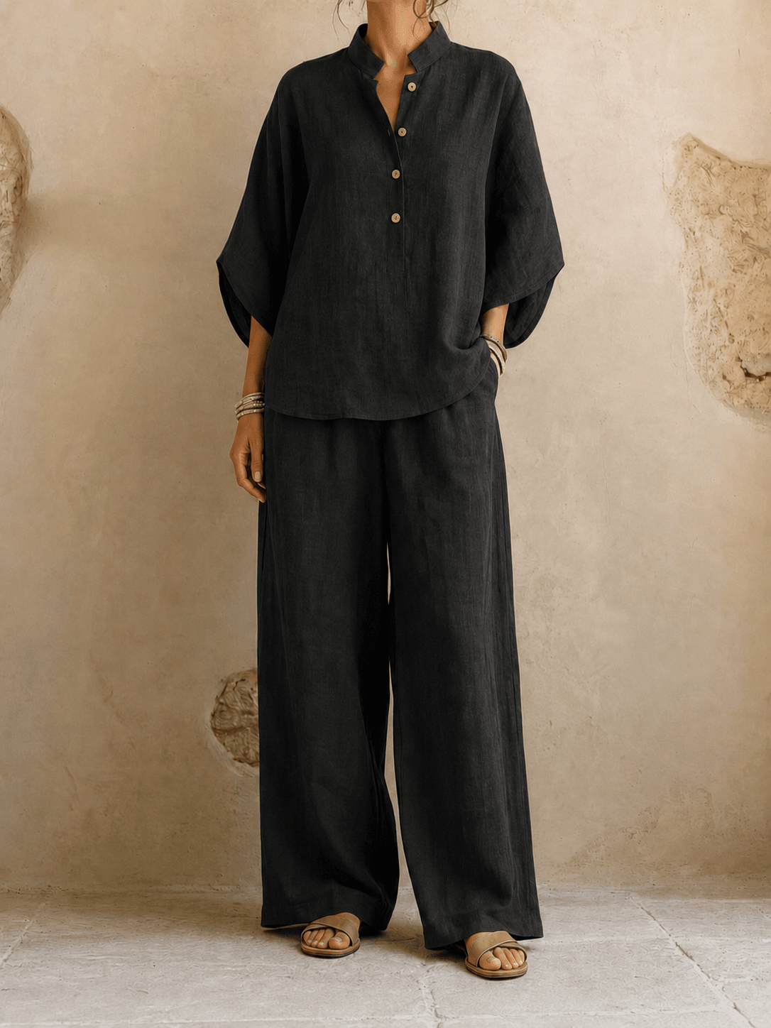 P|H - Relaxed Batwing Two-Piece Set Carol
