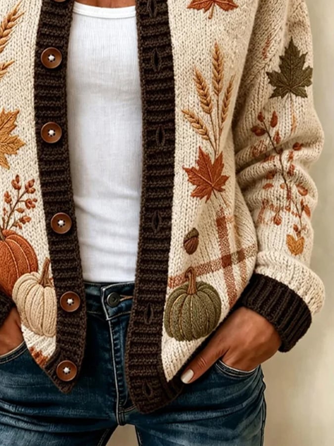 P|H - Autumn Harvest Print Cardigan Cynthia