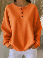 P|H - Cozy Waffle Henley Sweatshirt Patricia