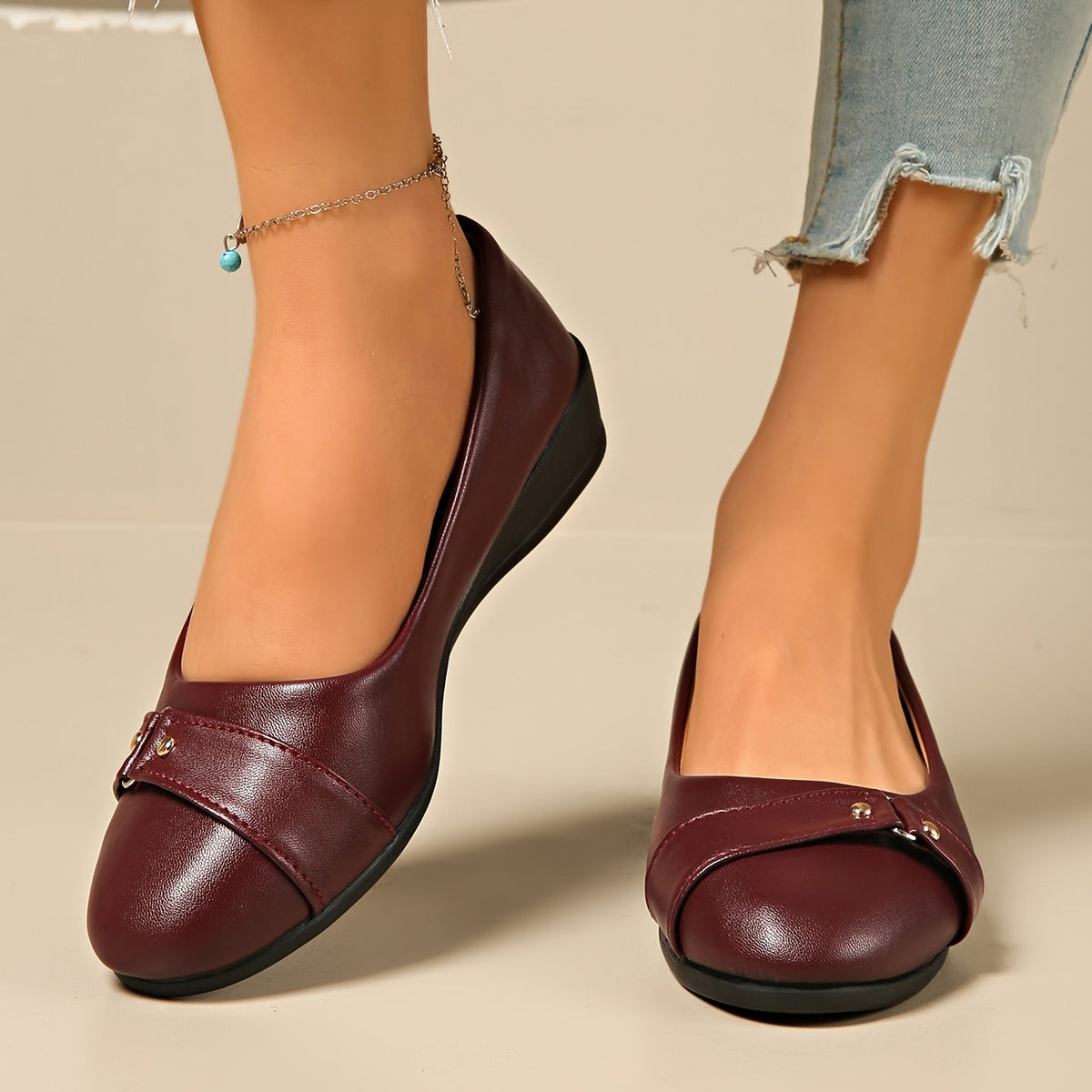P|H - Cushioned Wedge Comfort Flats Evelyn