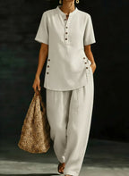 P|H - Button Detail Two-Piece Set Serena