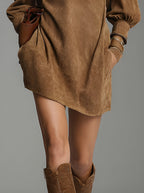 P|H - Suede Mini Dress Donna