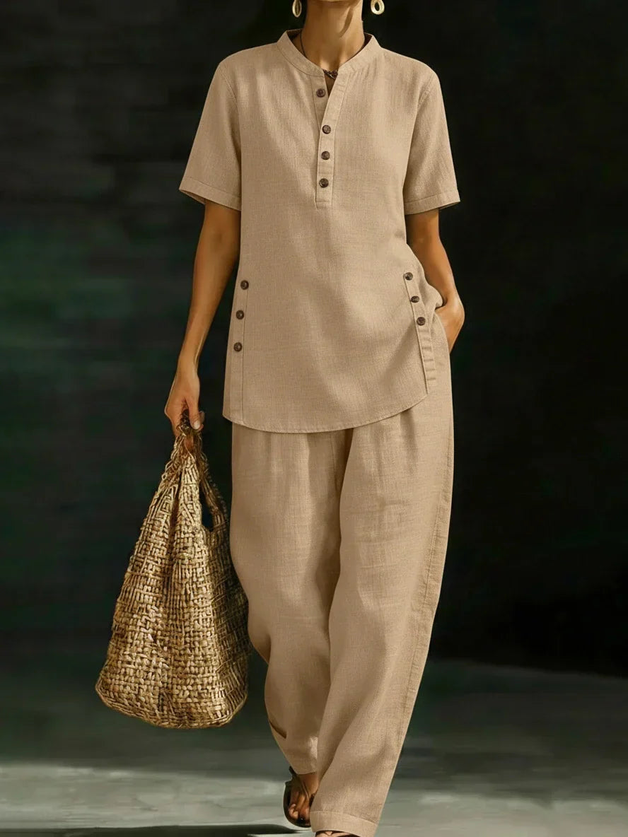 P|H - Button Detail Two-Piece Set Serena