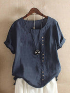 P|H - Breezy Button-Front Blouse Bianca