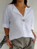 P|H - Relaxed V-Neck Blouse Helen