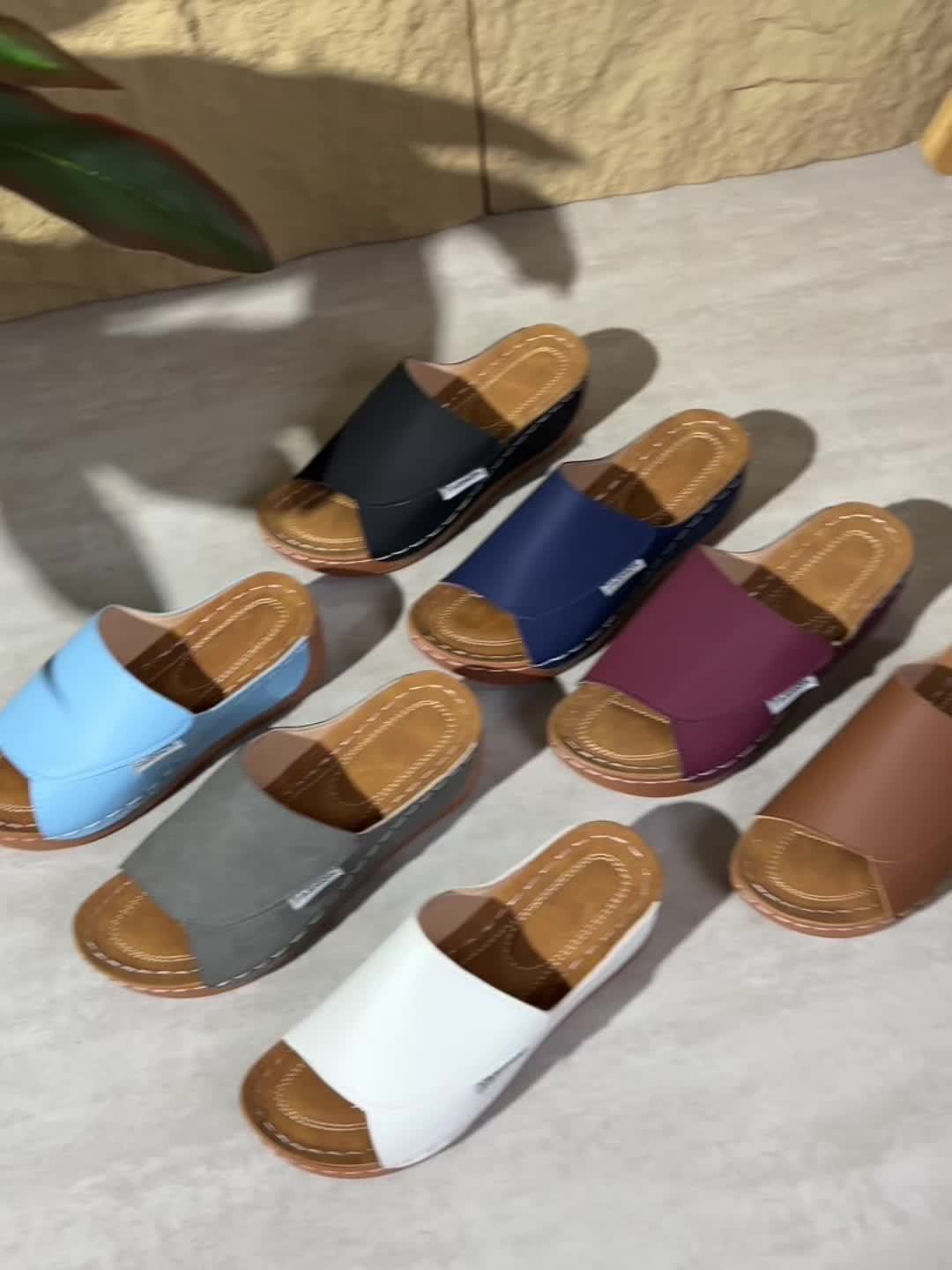 P|H - Orthopedic Wedge Slide Sandals Ruth