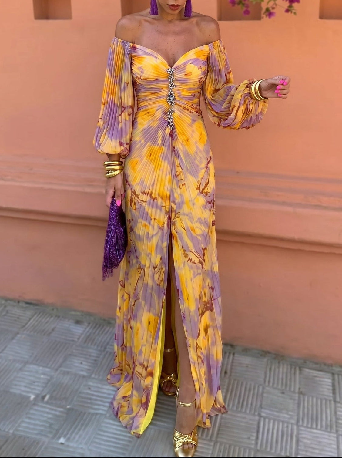 P|H - Floral V-Neck Maxi Dress Brenda