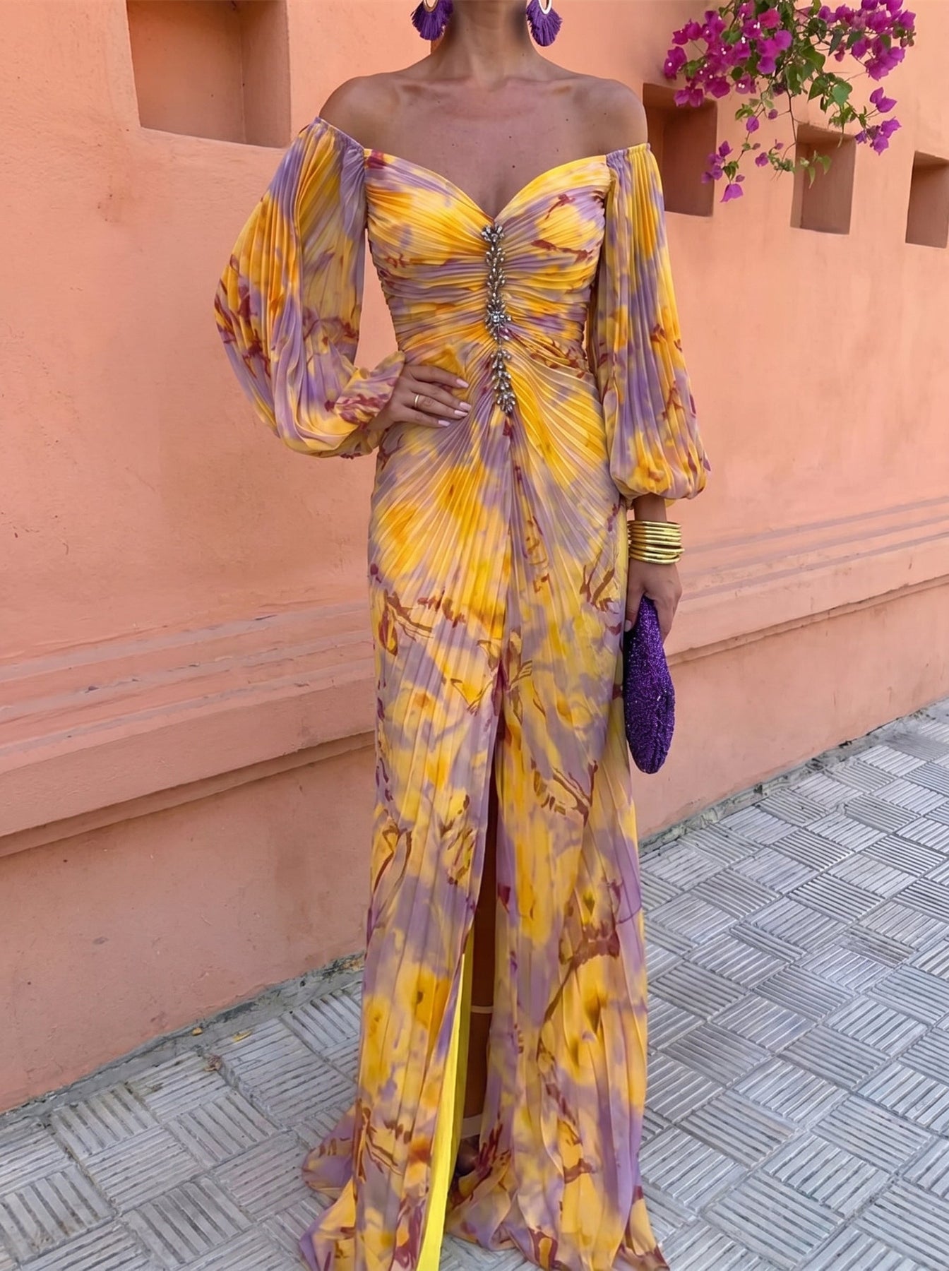 P|H - Floral V-Neck Maxi Dress Brenda