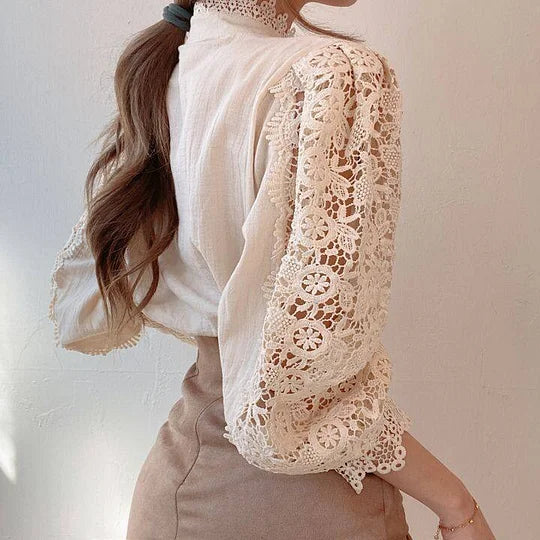 P|H - Long Sleeve Lace Detail Shirt Tove