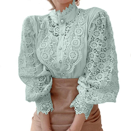 P|H - Long Sleeve Lace Detail Shirt Tove