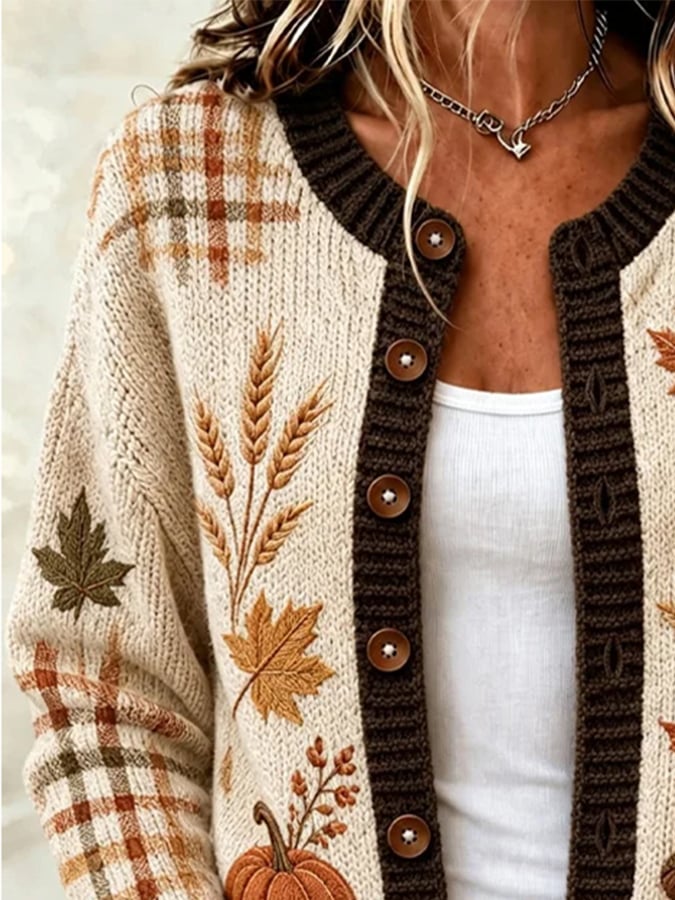 P|H - Autumn Harvest Print Cardigan Cynthia