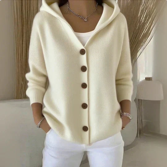 P|H - Hooded Button-Up Knit Cardigan Janet