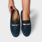 P|H - Gold Chain Suede Loafers Grace