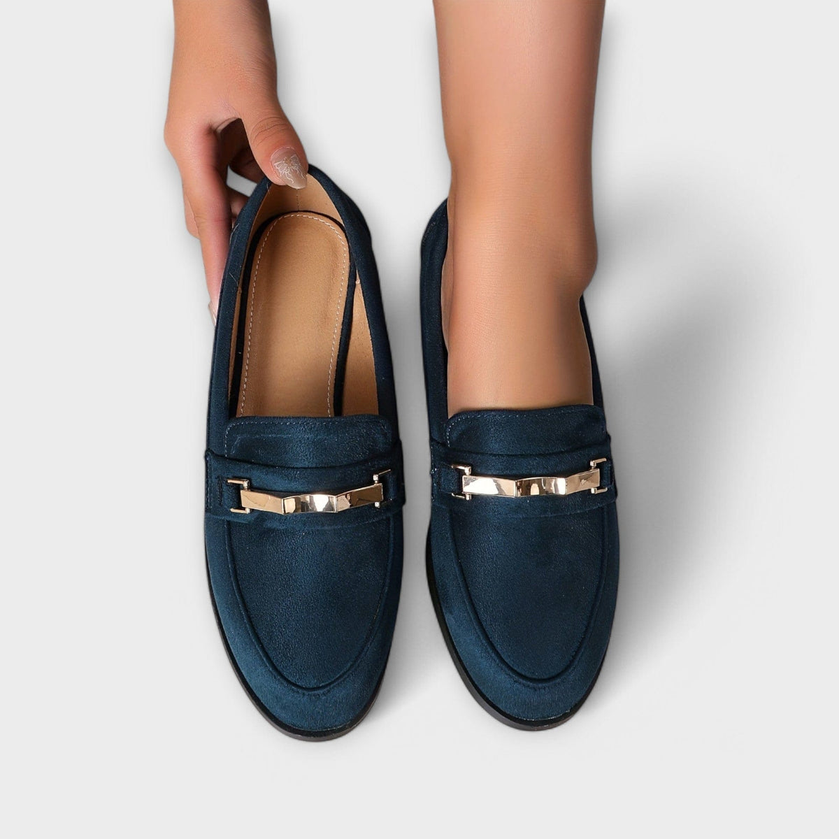 P|H - Gold Chain Suede Loafers Grace