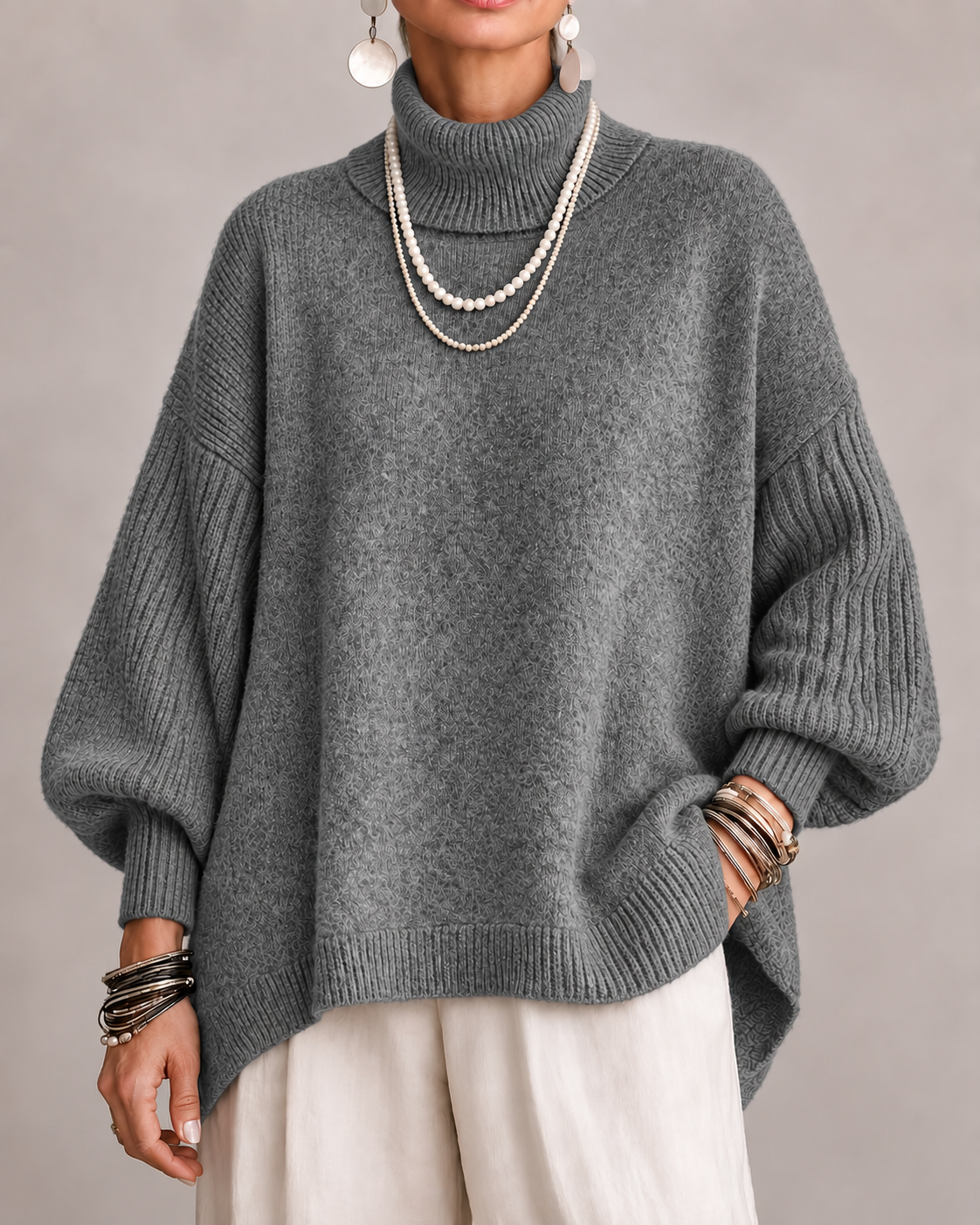 P|H - Oversized Turtleneck Sweater Sharon