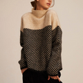 P|H - Chevron Knit Mock Neck Sweater Kathleen