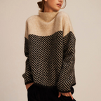 P|H - Chevron Knit Mock Neck Sweater Kathleen