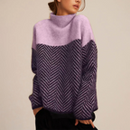 P|H - Chevron Knit Mock Neck Sweater Kathleen