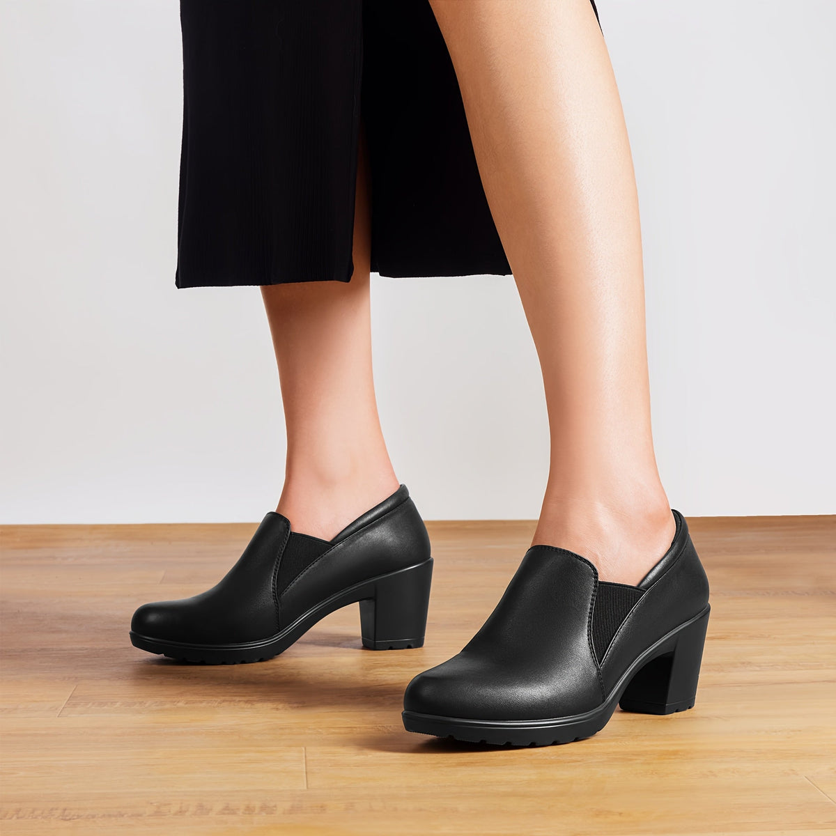 P|H - Block Heel Comfort Loafers Judith