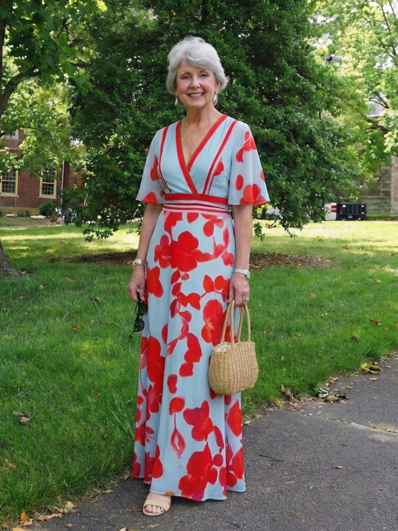 P|H - Sleeved Floral Maxi Dress Corinne