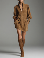 P|H - Suede Mini Dress Donna