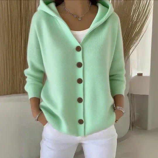 P|H - Hooded Button-Up Knit Cardigan Janet