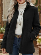 P|H - Cozy Sherpa Stand Collar Jacket Pamela