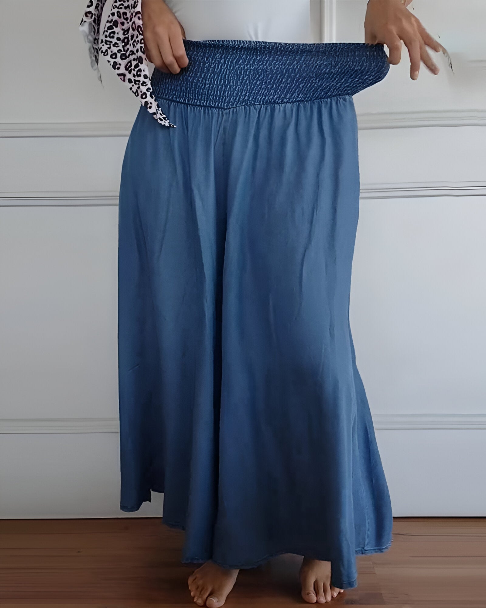 P|H - Wide-Leg Smocked Waist Trousers Emma