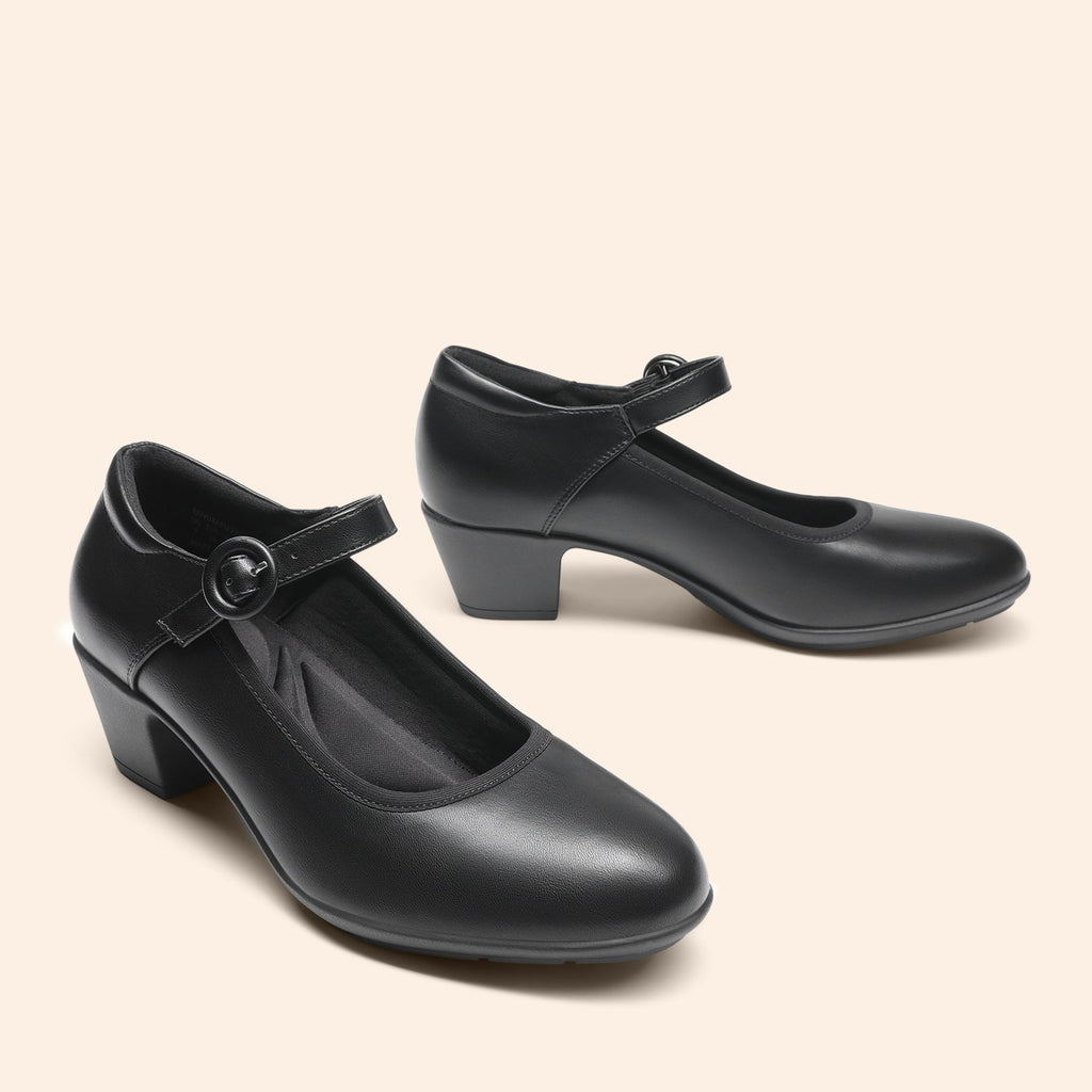 P|H - Cushioned Mary Jane Block Heels Donna