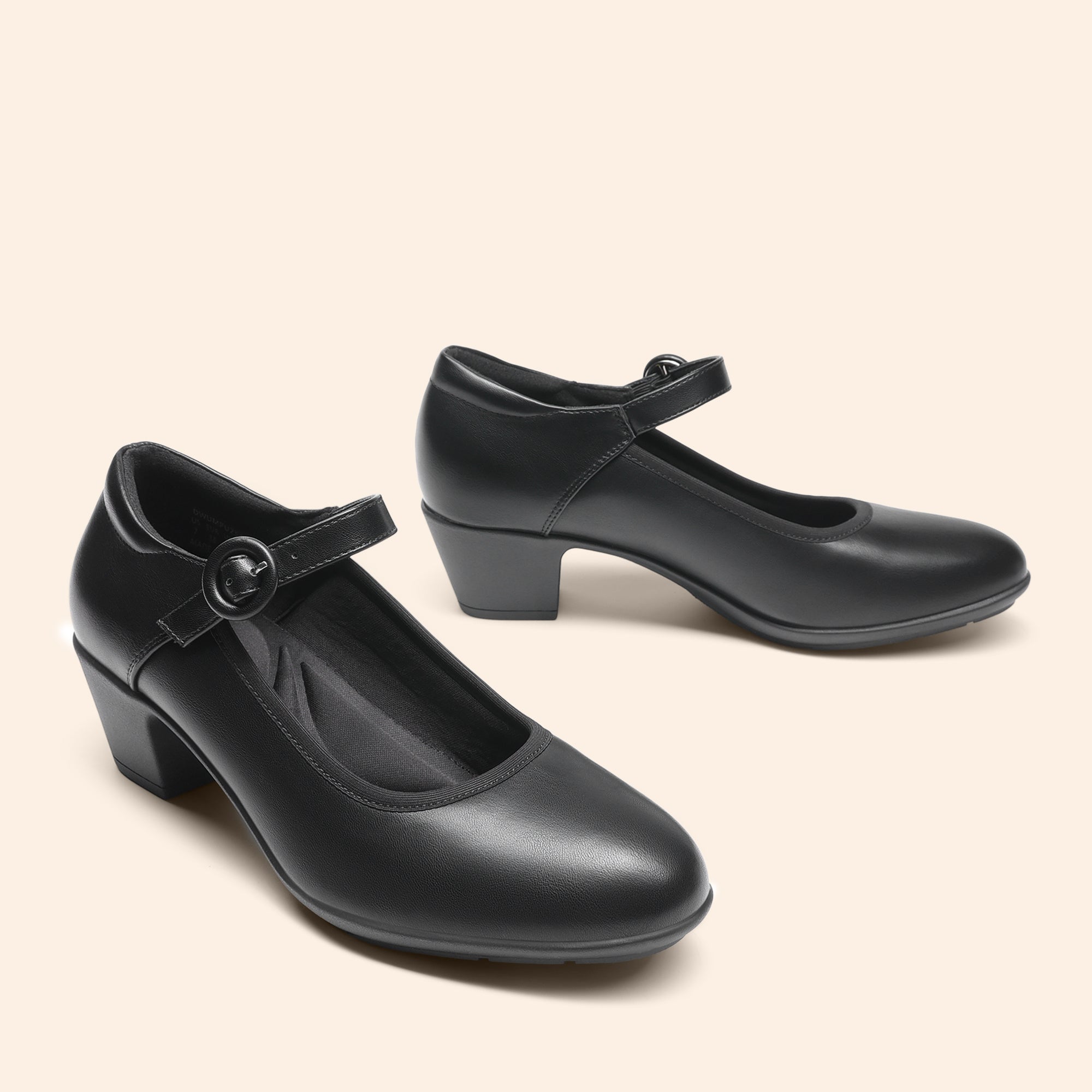 P|H - Cushioned Mary Jane Block Heels Donna