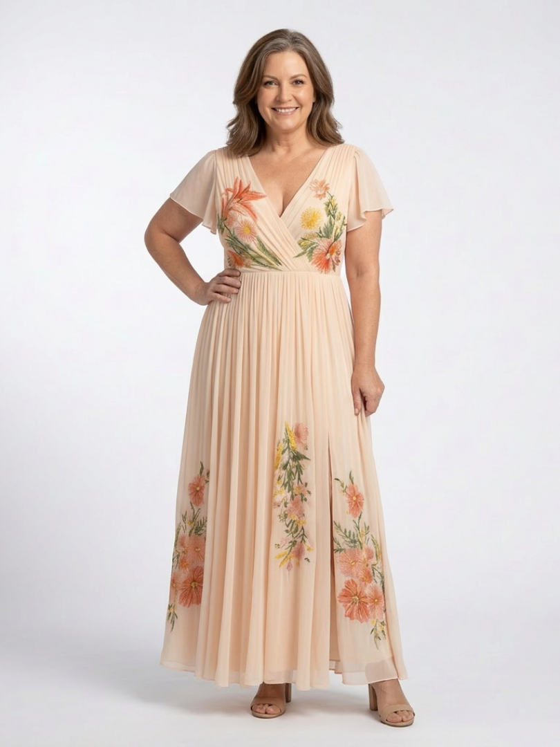 P|H - Pleated Floral Maxi Dress Avery