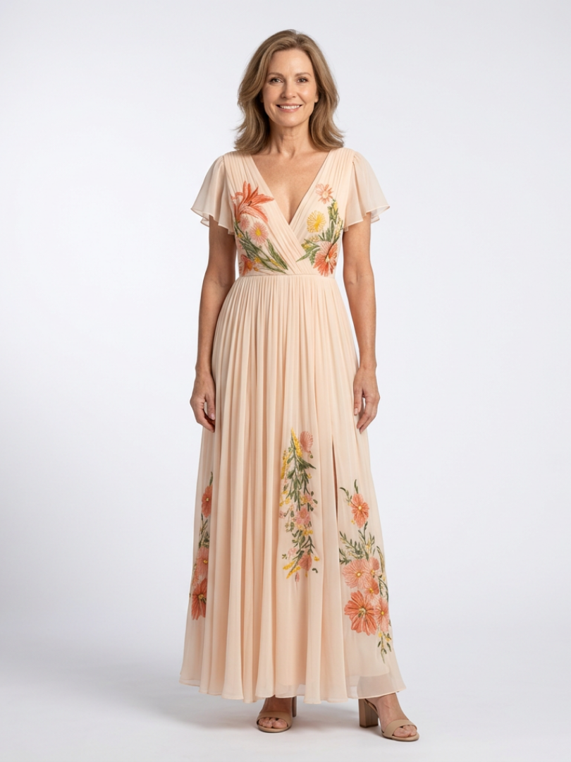 P|H - Pleated Floral Maxi Dress Avery