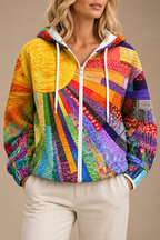 P|H - Quilted Sunburst Zip Hoodie Theresa